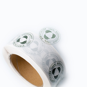 Eco Friendly Round Personalised <strong>Stickers</strong> Waterproof Biodegradable Labels Custom <strong>Printed</strong> Biodegradable <strong>Stickers</strong> - Product Image 1