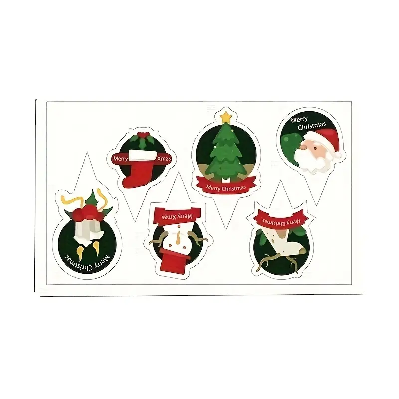 Decoração do Natal Bolo sobremesa decoração pequeno cartão acessórios Pacote de 10 cada 6 cartão crianças presente comida decoração