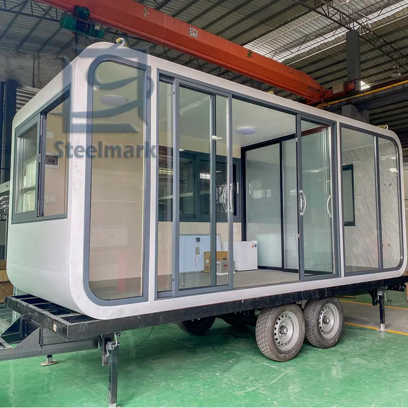 2022 Neues Produkt Apple Cabin Crane Trailer Modernes, elegantes Design Fertighaus Container häuser Apple Cabin Office Pod