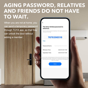 Serratura elettronica per impronte digitali di alta qualità App Tuya serratura digitale 11 impostazioni del sistema di lingua serratura intelligente - Product Image 6