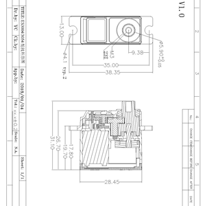 EMAX ES3054HV çok amaçlı yüksek gerilim Metal dişli dijital Servo 12g MINI RC FPV için yarış uçak Robot uçak sabit kanat parçaları - Product Image 6