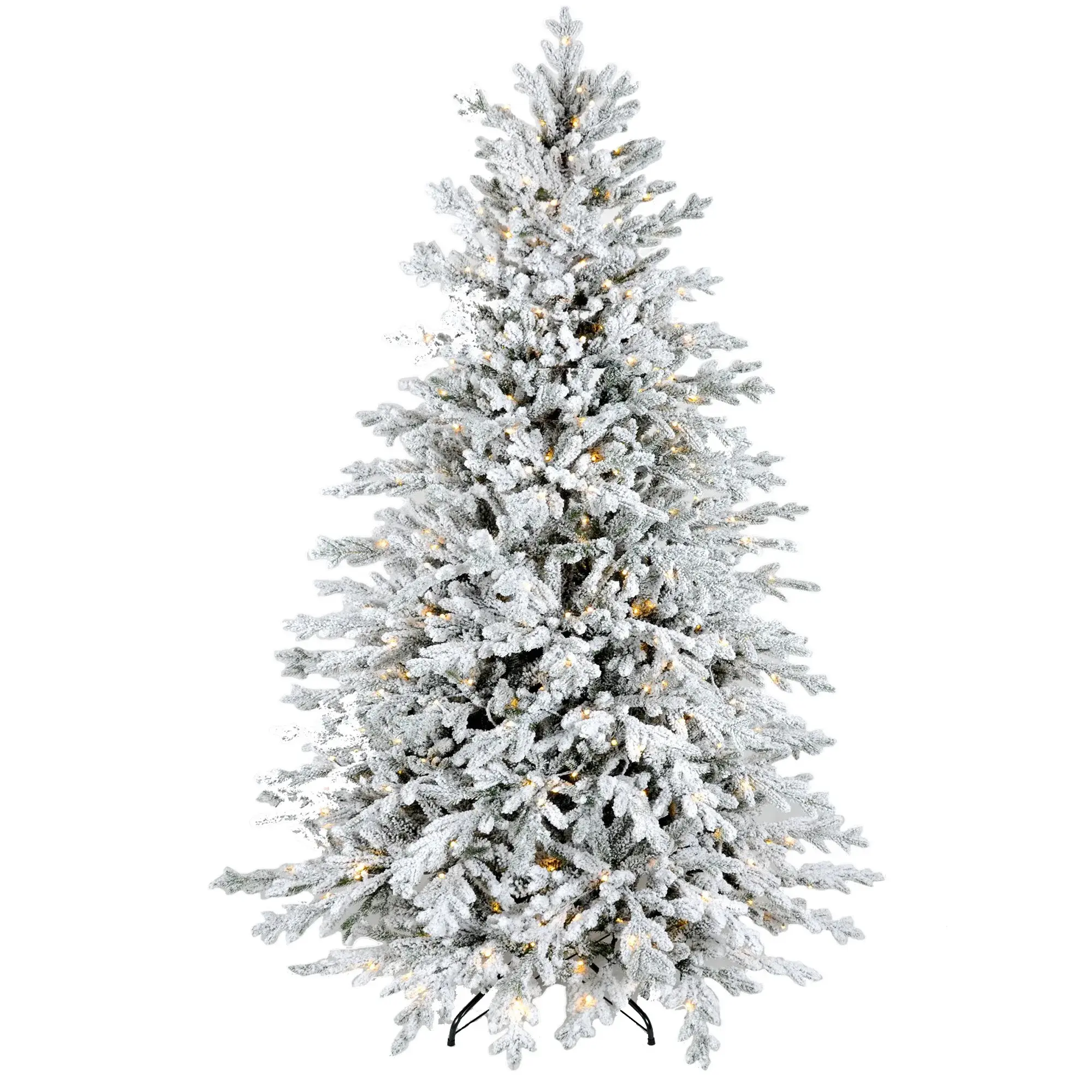 6 футов светодиодное освещение ПВХ + ПЭ Смешанная Роскошная Рождественская елка на шарнирах искусственная Рождественская елка