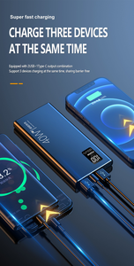 2023 New Model Hot Sale Bidirectional Quick Charge <strong>QC3.0</strong> <strong>Output</strong> Double <strong>Input</strong> Super Fast Charge <strong>Power</strong> <strong>Bank</strong> - Product Image 2