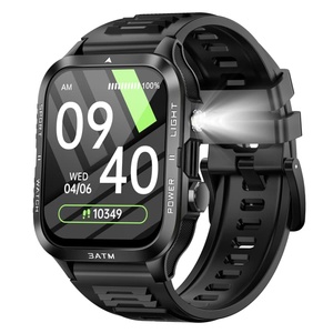 Cr222 1.96 "Màn Hình 3ATM Không Thấm Nước Smartwatch 880MAh Pin Lớn Mạnh Mẽ Đèn Pin Ngoài Trời Thông Minh Đồng Hồ Cho Nam Giới - Product Image 2