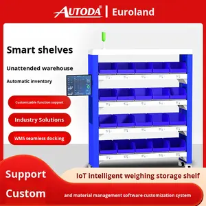 نظام رفوف معدني متعدد الطبقات من أولودا مع تقنية RFID لإدارة المخزون الرقمي في المستودعات بدون عمال ضمن حلول إنترنت الأشياء - Product Image 5