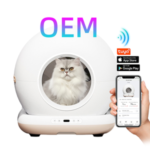 OEM猫トイレボックスセルフクリーニングスマート猫トイレボックストイレロボットAPPコントロール72L大型自動猫トイレボックスセルフクリーニング