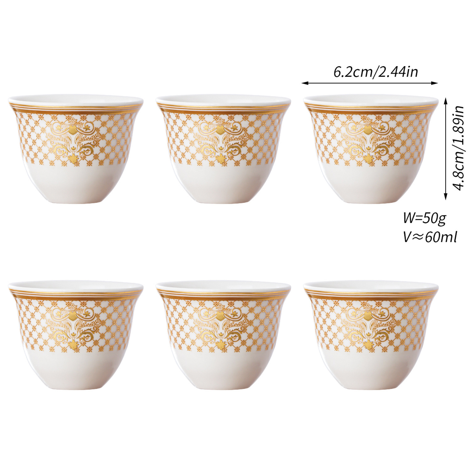 60ml Hook Vine Pattern 6-Pack