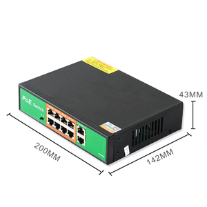OEM 250m porta 8 + 8 non gestito rete gestita Poe Switch 48v QoS funzione 48v PoE Switch per telecamera IP rete IP