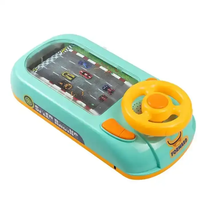Merrycoo2024 Schlussverkauf Baby Musical elektronischer Fahrsimulator Fahren Rennwagen-Spiel Kinder Lenkrad Kunststoff-Spielzeug