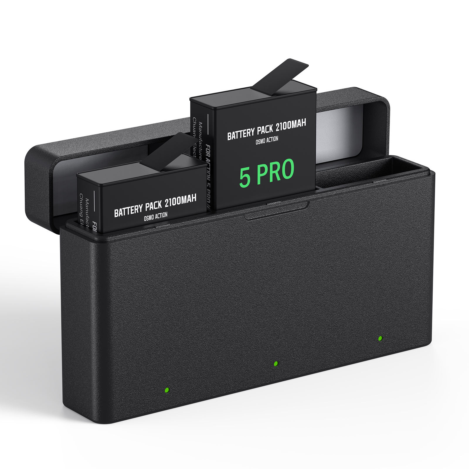 Action 5 Pro Charger With 2 Batteries (Black)