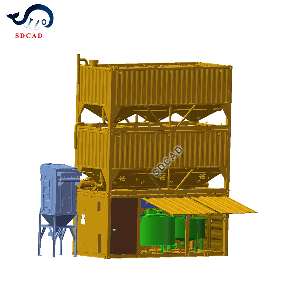 SDCAD Grout and Slurry Batch Plants used to be made cement slurry mortar plant cement mixing system