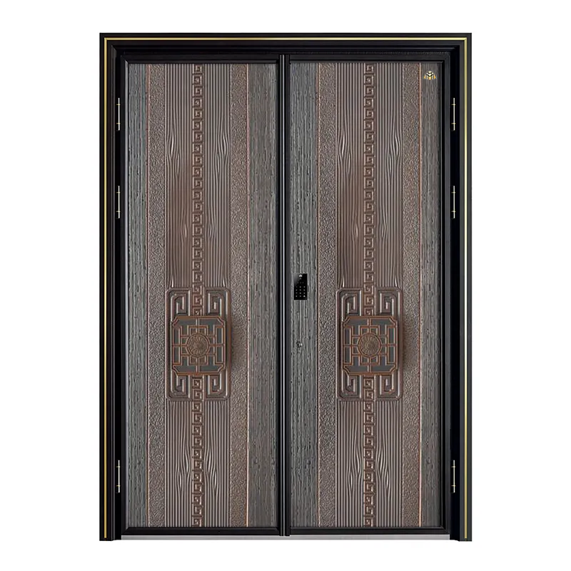 Premium kalite ön ana giriş ev için çok noktalı kilitleme sistemi güvenlik kapısı çelik zırhlı kapı
