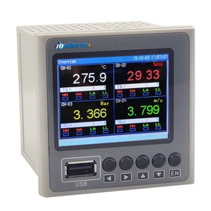 MPR400:2/4 canales Mini Industrial Digital Analógico 4-20ma/0-10VDC Color Grabadora de tabla de presión sin papel con USB /RS485 Modbus - Product Image 1