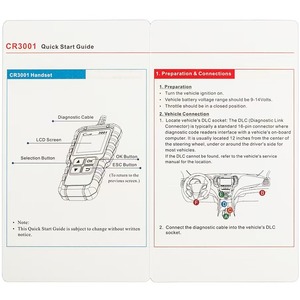 CR3001 OBD2 Automotive Diagnostic Tool ABS Electric Power for Cars Reads Decodes <strong>EOBD</strong> <strong>Codes</strong> Multilingual Including English - Product Image 3