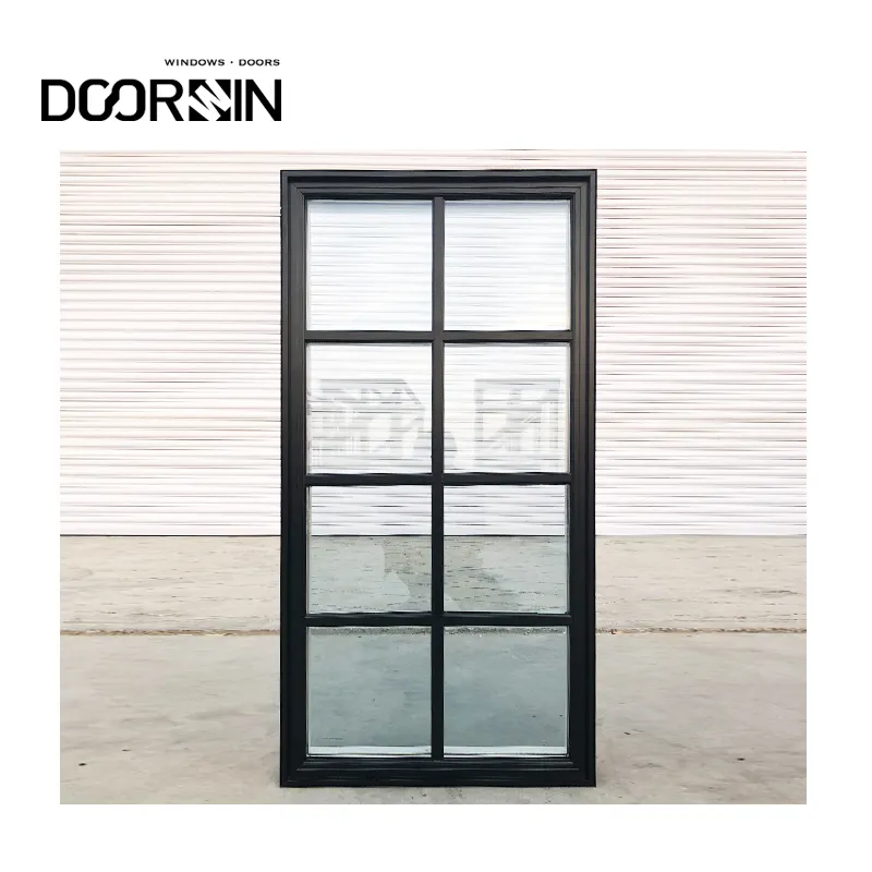 Doorwin fabbrica nuovo stile in alluminio Design grandi finestre basse E Argon doppio vetro finestra fissa