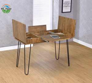 Writing <strong>Desk</strong> with 4 Hidden Storages Rustic Amber Home <strong>Computer</strong> Table <strong>Simple</strong> Office PC <strong>Desk</strong> Wooden - Product Image 5