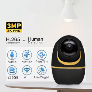 Sunisee-Cámara de seguridad inteligente para interiores, 2K, 360 grados, doble banda, wifi, función de inclinación, CMOS para monitoreo de mascotas, seguridad del hogar - Product Image 2