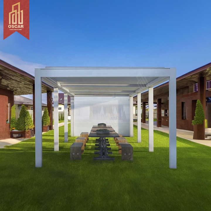 16 X10 Outdoor Luxus Latten möbel Wasserdichter Pavillon Aluminium Pool Gabled Pergola Garten dekorationen Smart Pergoles Aluminium
