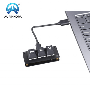 Teclado de acceso directo Ctrl C/V para programadores La Placa de desarrollo de 3 teclas adopta el chip RP2040 Plug and Play sin controladores [Edición básica] - Product Image 3