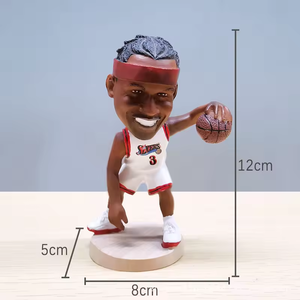 Cao cấp polyresin sống động như thật con số cá nhân Bảng điều khiển NBA cầu thủ bóng rổ bobblehead - Product Image 4