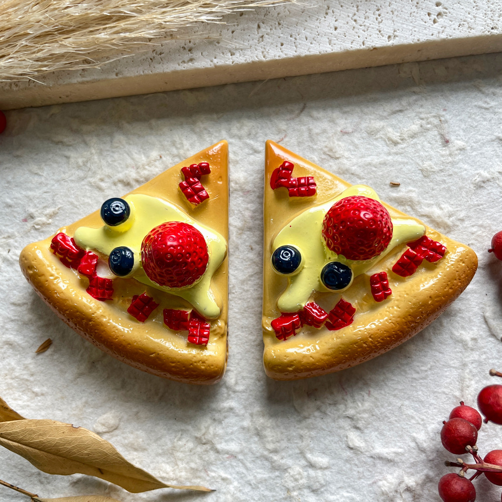 Pizza aux fraises rouges 53*54mm