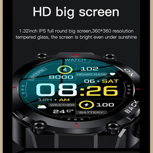 K37 GPS Sports Smartwatch 480mAh Large Battery 1.32&quot; HD Screen IP68 Waterproof Watches Health Monitoring for <strong>Apple</strong> Smart Watch - Product Image 4
