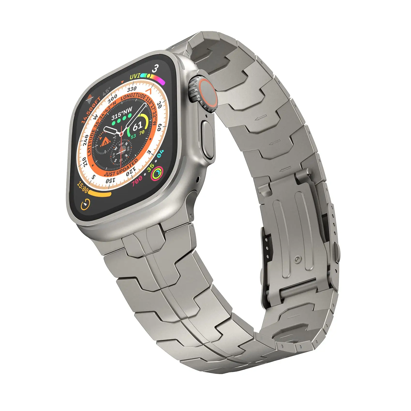 Keepwin Design di lusso solido in vero titanio Link orologio da polso Ultra 1 2 fascia resistente fibbia cinturino leggero per Apple iWatch SE