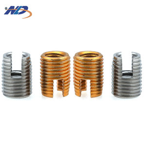 Inserti filettatura auto-taglio con fessura da taglio M2 M3 M4 M5 M6 inserto filettato per legno per estrazione mineraria-acciaio inossidabile