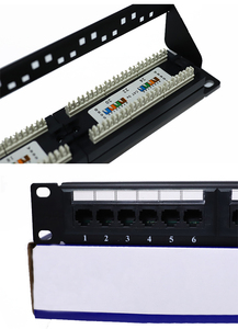 Panel de parche de red Cat 5e, sin blindaje, gestor de cables de red Cat5, 1u, 19 pulgadas, montaje en estante, 24 puertos, Panel de parche de fibra óptica - Product Image 3