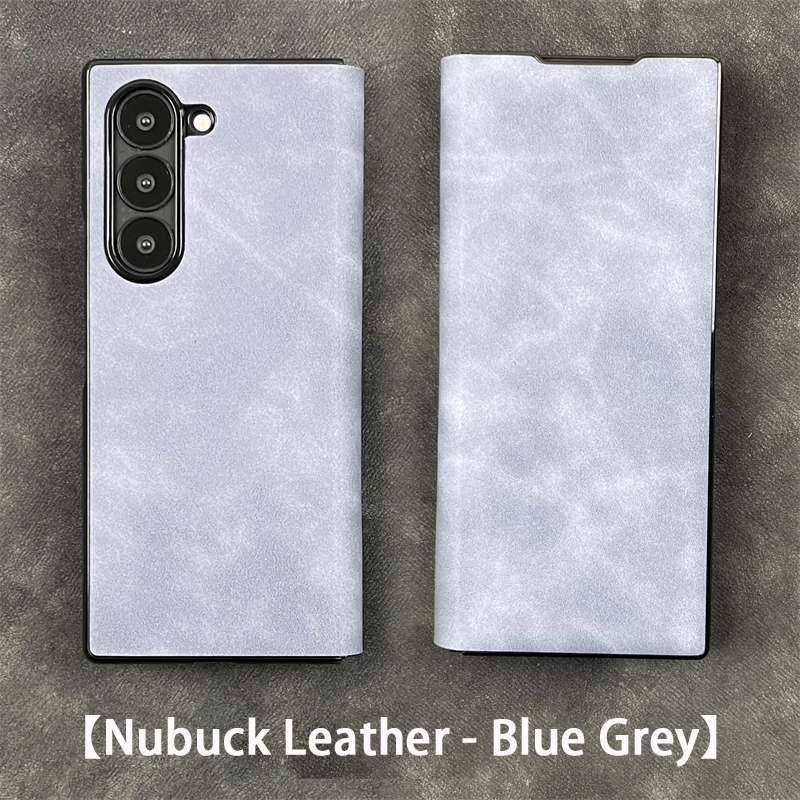Cuir Nubuck - Bleu Gris