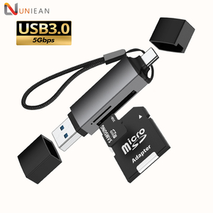 UNIEAN toptan OTG tip-c 4 in 1 SD TF transferi 5Gbps kart okuyucu USB3.0 dönüştürücü adaptörü PC laptop için iPhone - Product Image 1