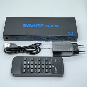 4K HDMI Matrix Switcher 4×4 4K@30hz HDMI Video Matrix Switcher Splitter 4 in 4 Out IR Fernbedienung für PS4 Kamera PC Monitor