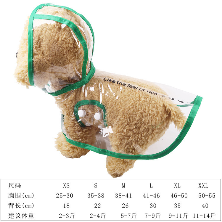 Nuevo material suave - impermeable transparente con ribete verde
