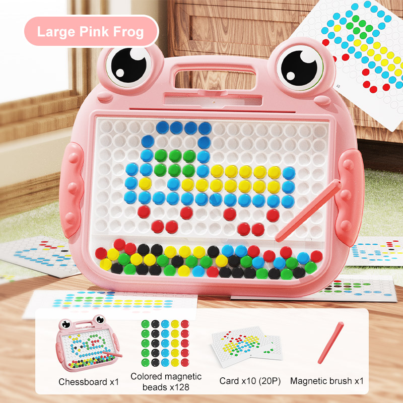 ลูกปัด 128 เม็ด + ปากกา 1 ด้าม (สีชมพู)