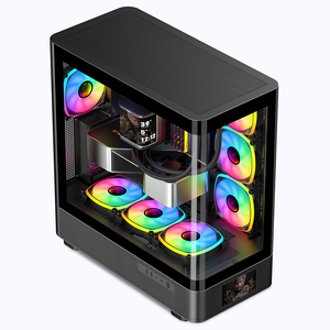 SAMA Vidrio Curvo mejor torre media ATX CPU Gaming PC de escritorio chasis de ordenador con pantalla LCD - Product Image 6