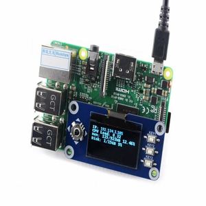 1,3-Zoll-OLED-Display HAT für Raspberry Pi 2B/3B/3B/Zero/Zero W,128x64 Pixel, SPI, I2C-Schnittstelle, eingebetteter Controller