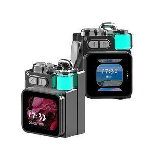 Aplicación de pantalla táctil BT Altavoz inteligente con mensaje de alarma de luz RGB Tarjeta TF Mini altavoz inalámbrico de metal portátil - Product Image 1