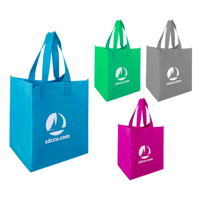 Promotion recyclable à imprimé personnalisé bon marché Shopping sac fourre-tout en tissu de transport écologique non tissé avec logo