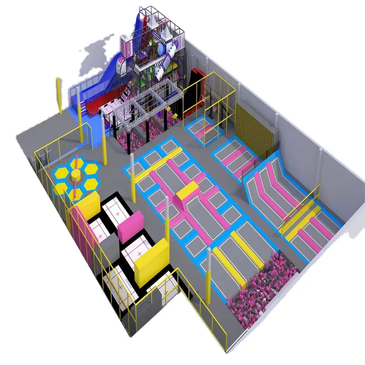 Recreativos comerciales trampolín con patio interior