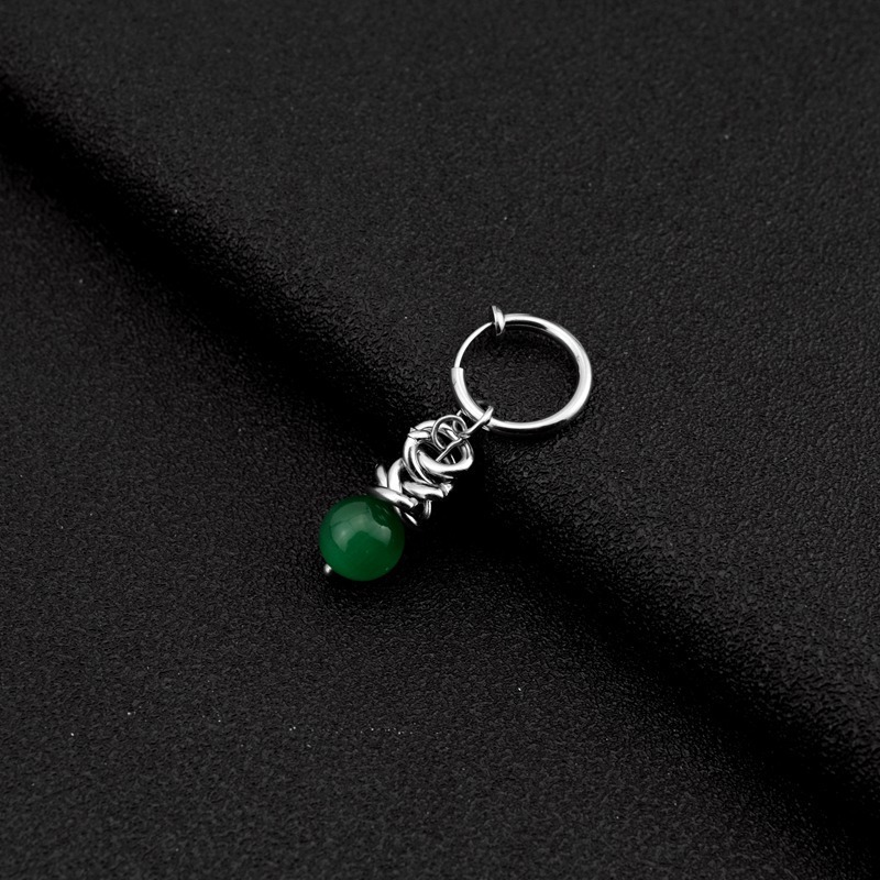 E033-Green2 (no ear hole earring)