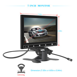 Monitor CCTV de 7 pulgadas, barato, tamaño mini, VGA, AV, BNC, entrada, Monitor LCD pequeño de 7 pulgadas