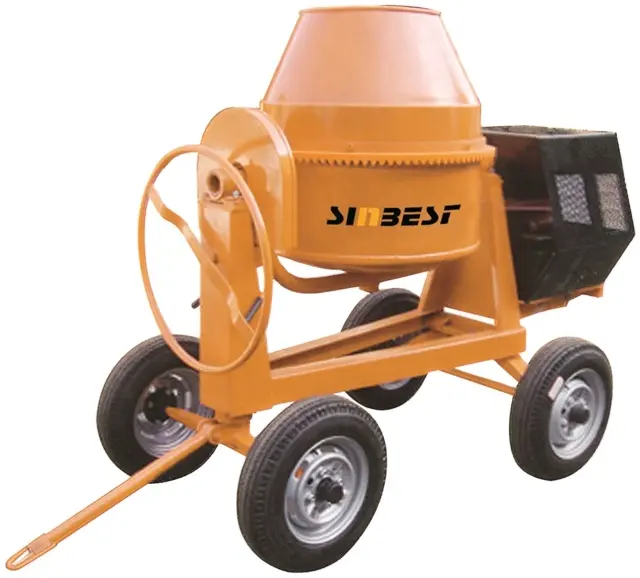 Mới/Sử dụng Tây Ban Nha Hot Bán 450L công suất lớn trộn bê tông với 17 inch bánh xe