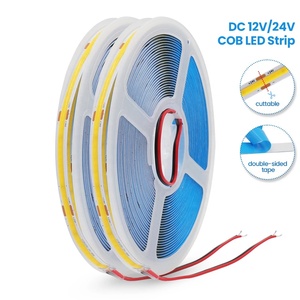 Di alta qualità flessibile cob <span class=keywords><strong>led</strong></span> striscia di luce ad alta densità senza punto luminoso illuminazione decorativa 24v 12v 8mm 5mm 3mm 320 480LED