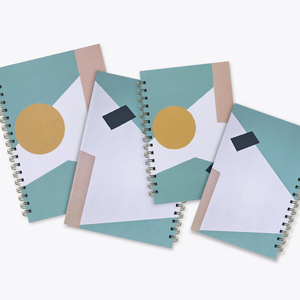 Design semplice Custom B5 A5 formato cartonato con copertina rigida carta stampata a colori Notebook 80 fogli 100 filo rilegatura diario - Product Image 2