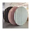 Fancy Round Display For Wedding Decoration Backdrop Pink Velvet Fabric Acrylic Round Wedding Backdrop Stand For Wedding Event