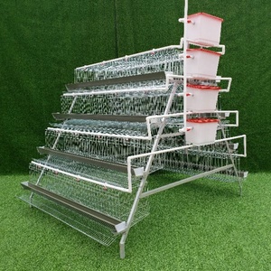 4 katlı 4 kapılı bir tip tavuk kafesi galvaniz ev kullanımı için 128 kuş katman kapasitesi perakende üretim tesisi - Product Image 2