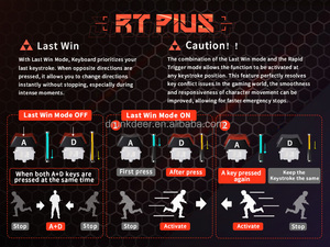 Drunkdeer G60 có dây RGB Backlit chơi game Bàn Phím Cơ khí Thiết bị chuyển mạch từ lập trình phím 62 phím số bàn phím USB-C - Product Image 4