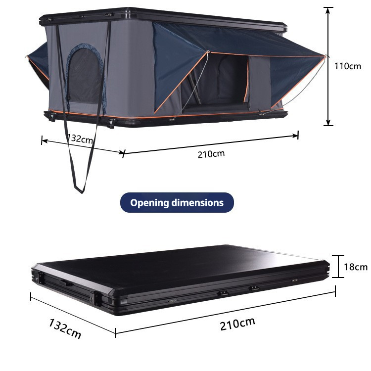 Caja de aleación de aluminio en negro y gris mezclado