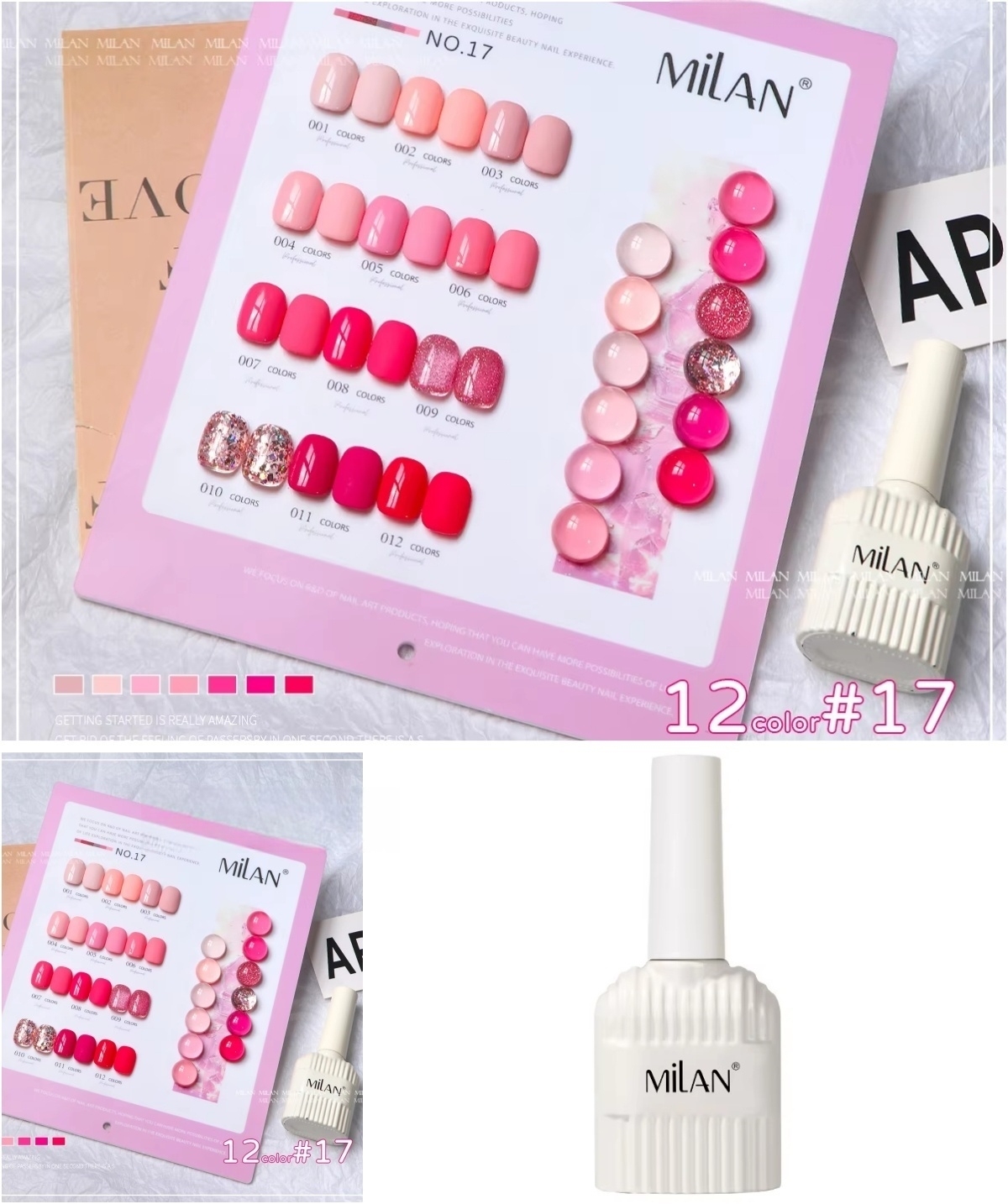 12 colores rosa belleza