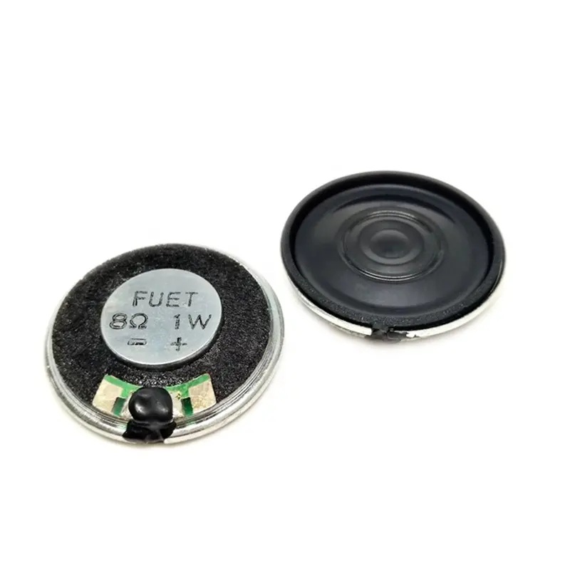 Speaker Mylar Bentuk Bulat Kecil, Speaker Mylar Magnet Internal Logam 8ohm 26MM untuk Perangkat Audio